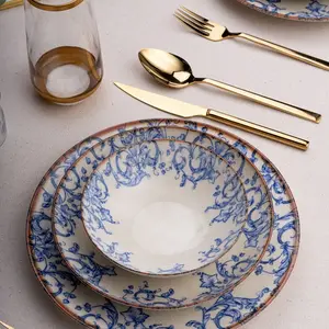 Mioli - Service de table en porcelaine - 24 pièces multicolore T.U pas cher