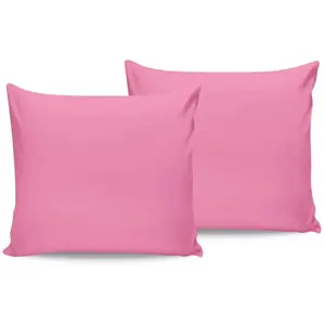 En Vogue - 2 Taies d'oreiller en coton roses 60x60 cm pas cher