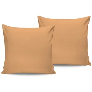 En Vogue - 2 Taies d'oreiller en coton orange 60x60 cm pas cher