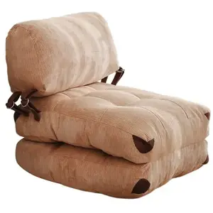 Comparateur de prix : MENZZO Chauffeuse 1 place convertible Ordila Velours côtelé Camel