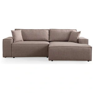 Atelier del Sofa - Canapé convertible d'angle droit Pirlo marron - 260... pas cher