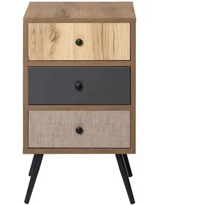 MENZZO Wooden Art - Table de chevet Fairway multicolore - 41x70x40 cm T.UVendu parbazarchic