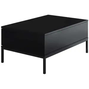 Hanah Home - Table basse en agglomeré et métal Lord noir pas cher