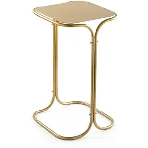 MENZZO Table basse Hazan 30x30cm Métal Or