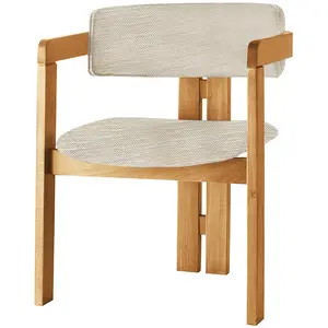 Wooden Art - Chaise Co gris clair/chêne - 58x76x49 cm T.U pas cher