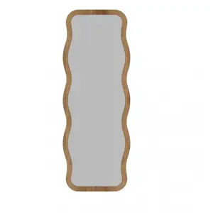 Homitis Miroir sur pieds en bois 50x160cm - Bois clair - Luna pas cher