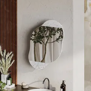Homitis - Miroir mural avec rangement Carrara carrara - 60x75x13 cm OS pas cher