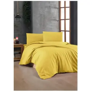Ss_marque Parure de lit coton renforcé - Moutarde