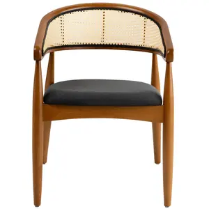 Homitis Wooden Art - Chaise Lima chêne/noir - 54x75x50 cm T.U pas cher