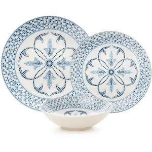 Mioli - Service de Table en Porcelaine multicolore - 24 pièces OS pas cher