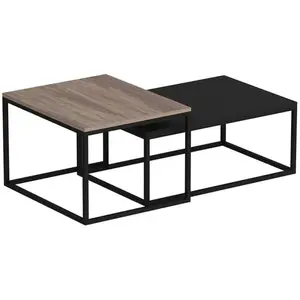 EMOB Table basse noire élégante wofy pas cher