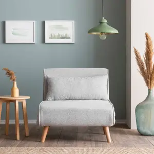 Comparateur de prix : UB DESIGN Fauteuil pliant simple - Tissu Teddy - Gris 859FTN2831