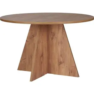 Drawer Table à manger ronde en aggloméré Virella pas cher