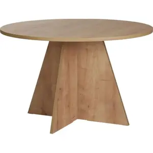 Drawer Table à manger ronde en aggloméré Virella pas cher