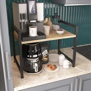 Homitis - Etagère de cuisine Malta pin atlantique/noir - 53x41x35 cm OS pas cher