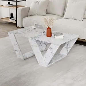 MENZZO Table basse en aggloméré pipra marbre carrara Sona pas cher