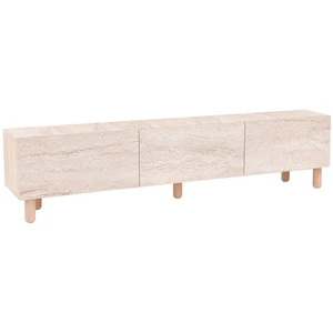 Comparateur de prix : Homitis - Meuble TV Alvin travertin - 180x42x31.4 cm OS
