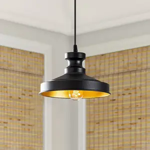Opviq Suspension Berceste, noir, métal, Ø 22 cm, E27 pas cher
