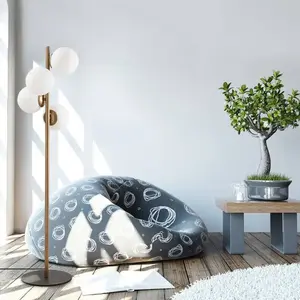 Opviq Lampe sur pied Faze, dorée, verre, 130 cm, à 4 lampes, E27Vendu parluminaire