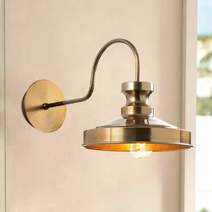 Opviq Applique murale Berceste, dorée, métal, hauteur 23 cm, E27 pas cher