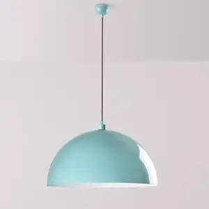 Opviq Suspension Kure, turquoise, métal, Ø 60 cm, E27 pas cher