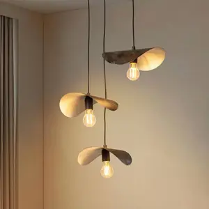 Opviq Suspension Eger, à 3 lampes, noir, métal, Ø 50 cm