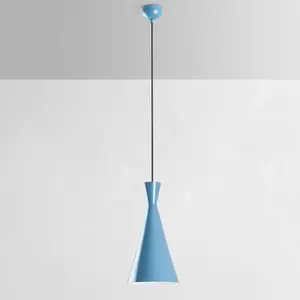 Opviq Suspension Tom, bleu clair, métal, Ø 19 cm, E27 pas cher