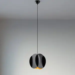 Opviq Suspension Corner, noir, 25 x 25 cm, métal, E27 pas cher