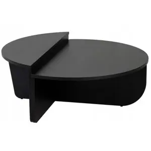 MENZZO Table basse design Restine L90cm Bois Noir TU