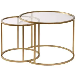 CONCEPT1 Ensemble de Aurum 60 42 or transparent 60x60xh43cm 857NRD1111