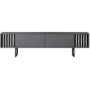 Hanah Home Asir Group Llc - Meuble tv en aggloméré et métal Chrome Line pas cher