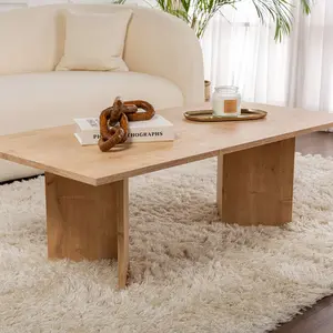- Table basse en aggloméré Sabin chêne pas cher