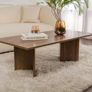 - Table basse en aggloméré Sabin noyer pas cher