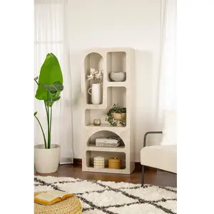 Vente-Unique Etagère avec 5 niches - Effet marbre beige - LUELA pas cher