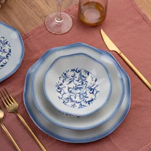Mioli - Service de table en Porcelaine multicolore - 24 pièces OS pas cher