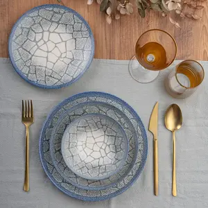 Hermia Concept - Service de table en porcelaine - 24 pièces multicolo...Vendu paramazon