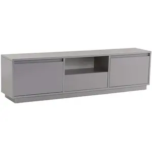 NORTIA DESIGN Meuble tv en aggloméré 168x43,5x12,5 cm vanguard gris Diazon pas cher