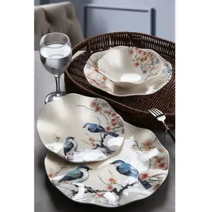 Hermia Concept - Service de table multicolore - 24 pièces OS pas cher