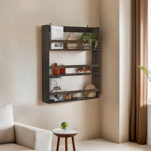 Homitis - Etagère murale Cm-067-A noire - 73x14x90 cm OS pas cher