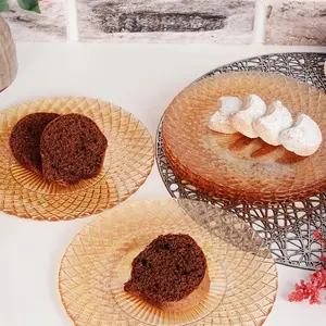 Mioli - 6 Assiettes à dessert amber -D. 21 cm OS