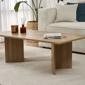 Homitis - Table basse Sabin chêne - 119x40x60 cm OS pas cher