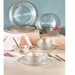 Mioli - Service de table transparent - 18 pièces OS pas cher
