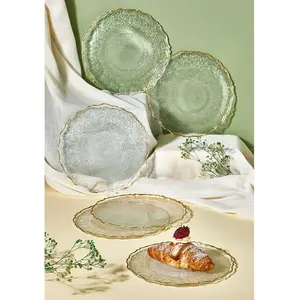 Mioli - 6 Assiettes à dessert transparentes - D.21 cm OS pas cher