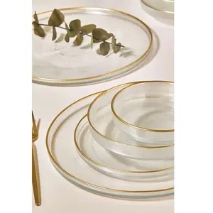 Hermia Concept - Service de table transparent - 24 pièces OS pas cher
