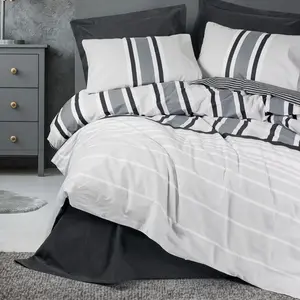 Mijolnir - Parure housse de couette Nobby anthracite 140x200 cm pas cher