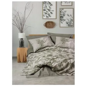 Mijolnir - Parure housse de couette Frond kaki 240x220 cm pas cher