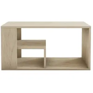 Comparateur de prix : MULTIMARQUES Table basse avec étagères décor travertin L80 cm - 80 cm X 40 cm X 50 cm - EROS
