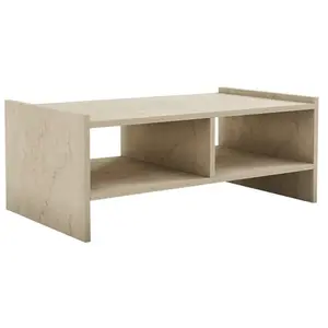 Comparateur de prix : MULTIMARQUES Table basse 2 niches ouvertes décor travertin l90 cm - pera