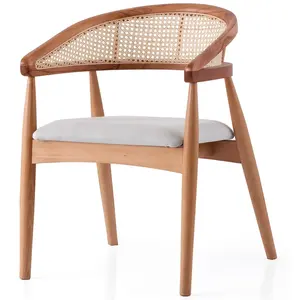 Homitis - Chaise Atlas chêne/crème - 53x75x53 cm OS pas cher