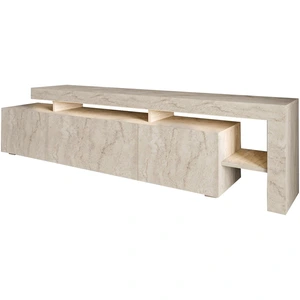 Comparateur de prix : NAIDA Homitis - Meuble TV Beliz travertin - 192x53x37 cm T.U